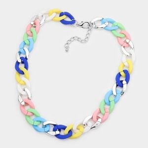 NEW Multicolor Link Chain Necklace